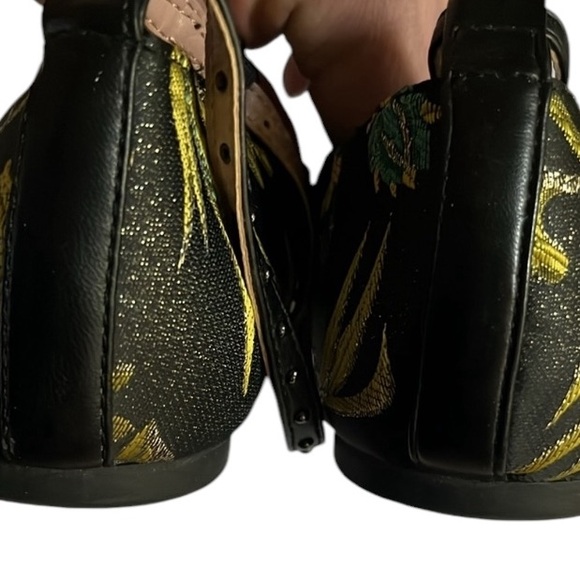 Circus by Sam Edelman size 10 rare black print damask flats rhinestone details - Picture 5 of 16